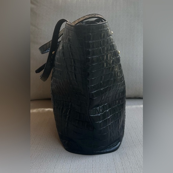 Brahmin Black Crocodile-Embossed All Day Tote - Picture 4 of 10